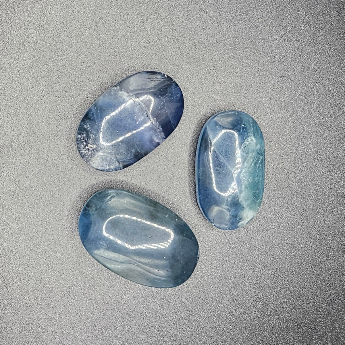 Blue Fluorite palm stones