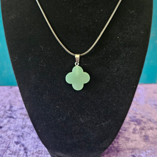 Green Aventurine Clover Necklace