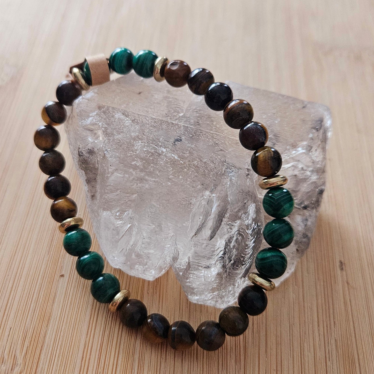 Malachite and Tiger's Eye bracelet