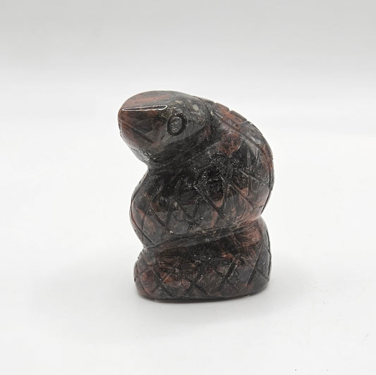 Red Larvikite snake