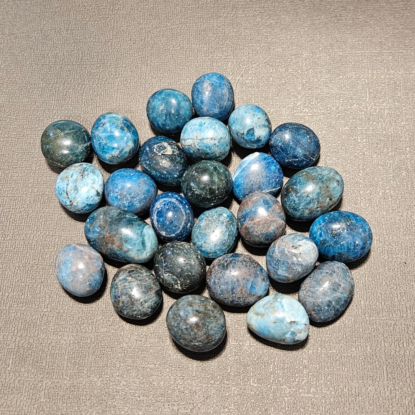 Blue Apatite Tumbles