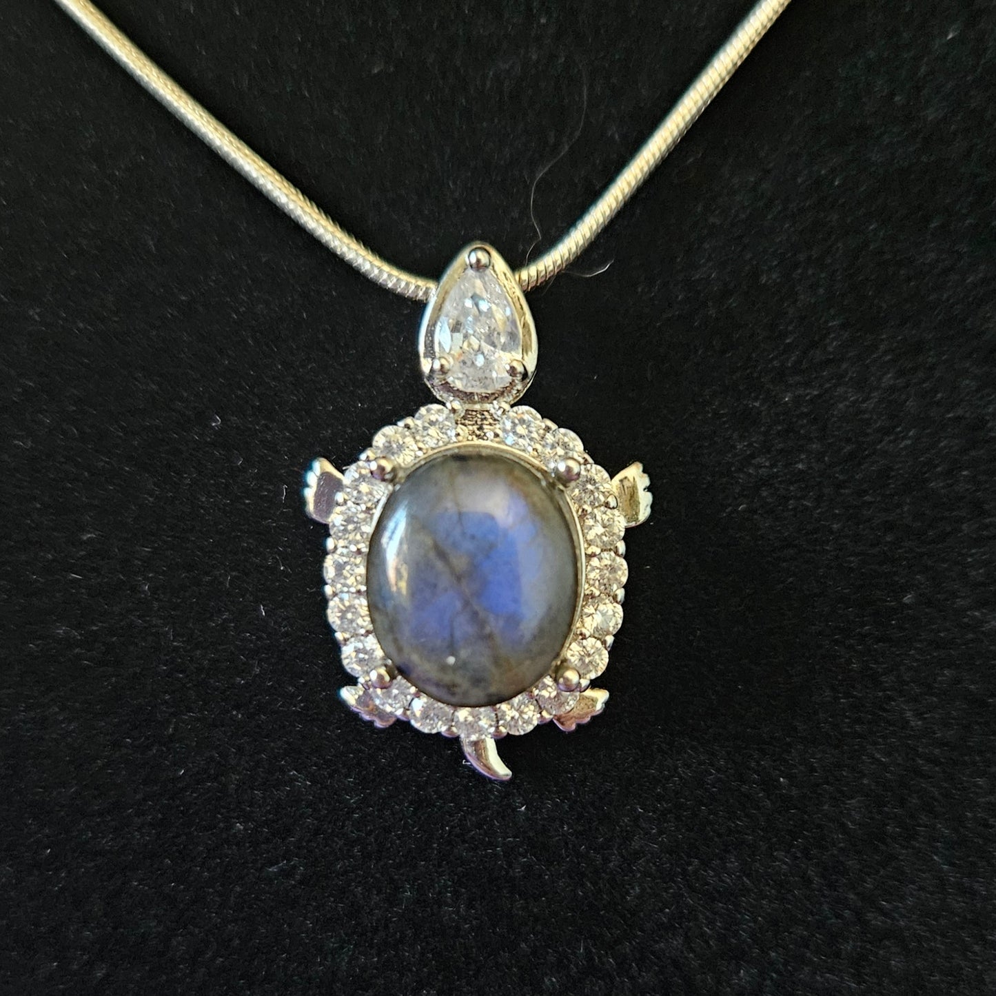 Labradorite Turtle Necklace