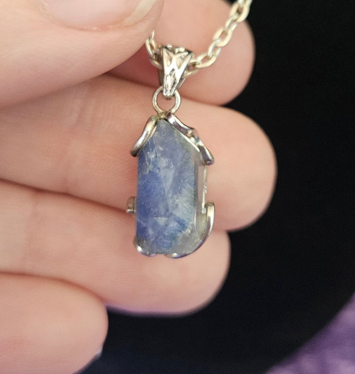 Blue Rutilated Quartz Necklace