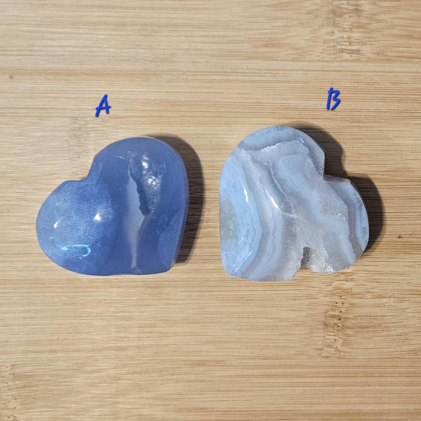 Blue Chalcedony heart