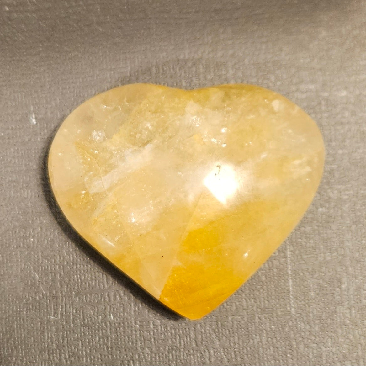 Honey Calcite Heart