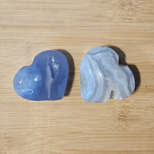 Blue Chalcedony heart