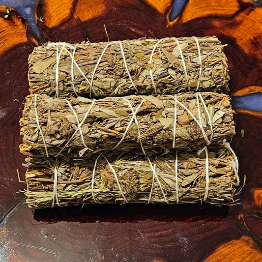 Mugwort and Black Sage Smudge Sticks, 4"