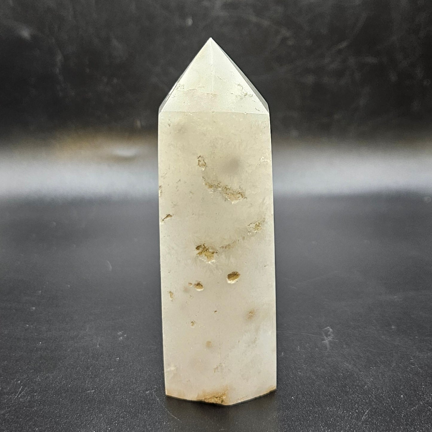 Druzy Milky Quartz tower