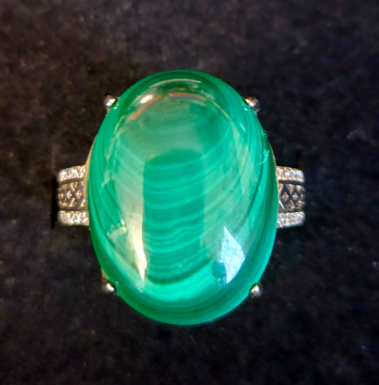 Malachite ring