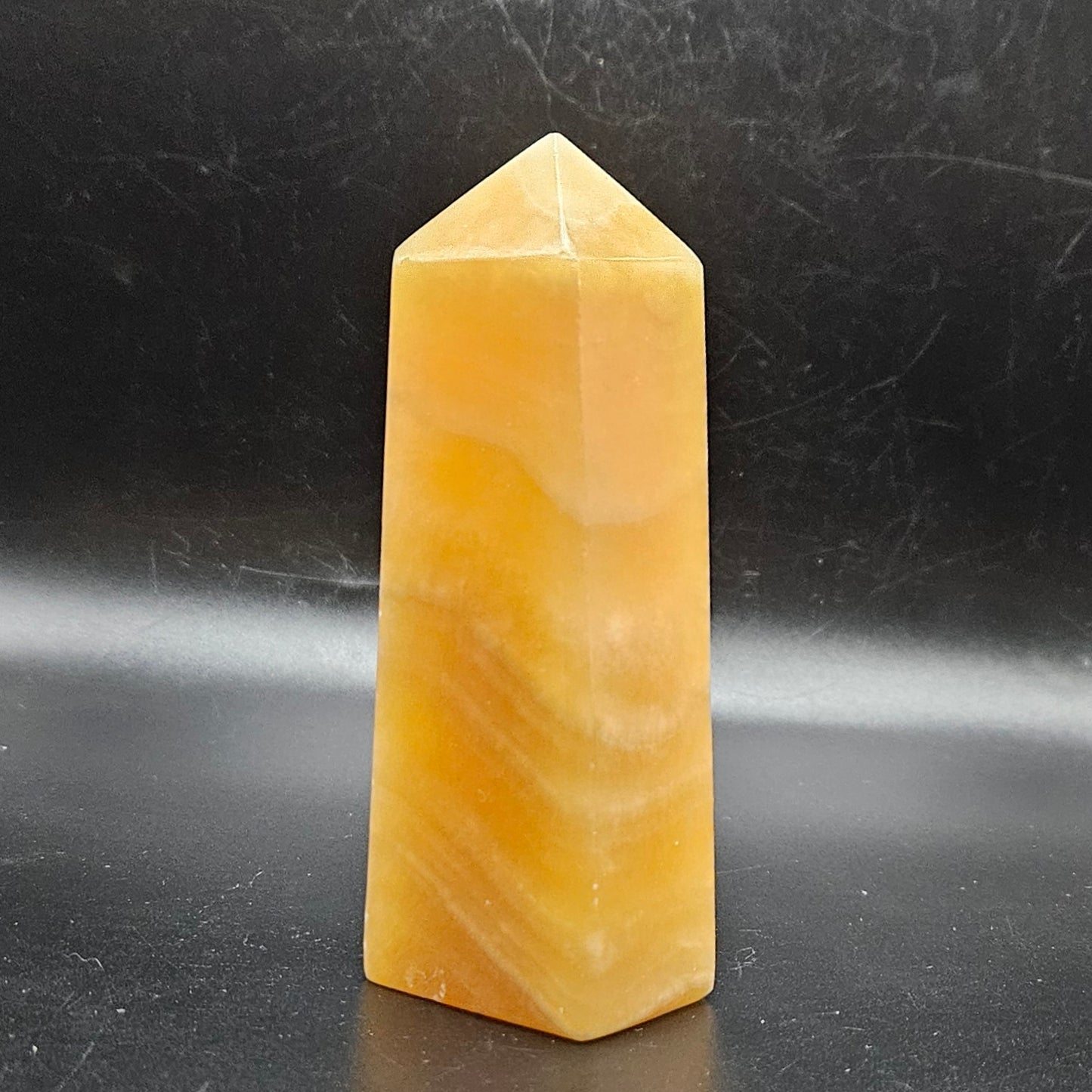 Banded Orange Calcite tower