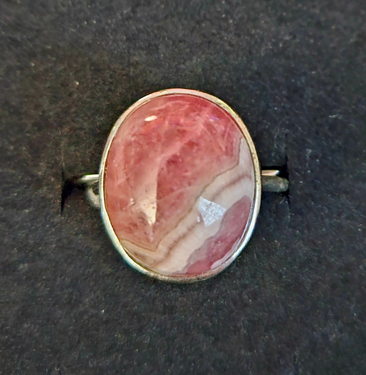 Rhodochrosite ring