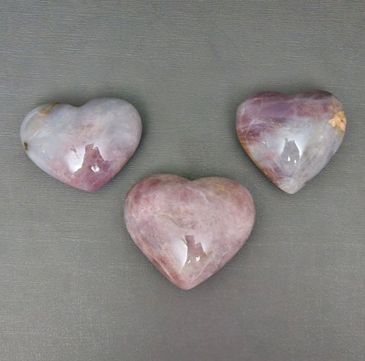 Purple Rose Quartz Hearts