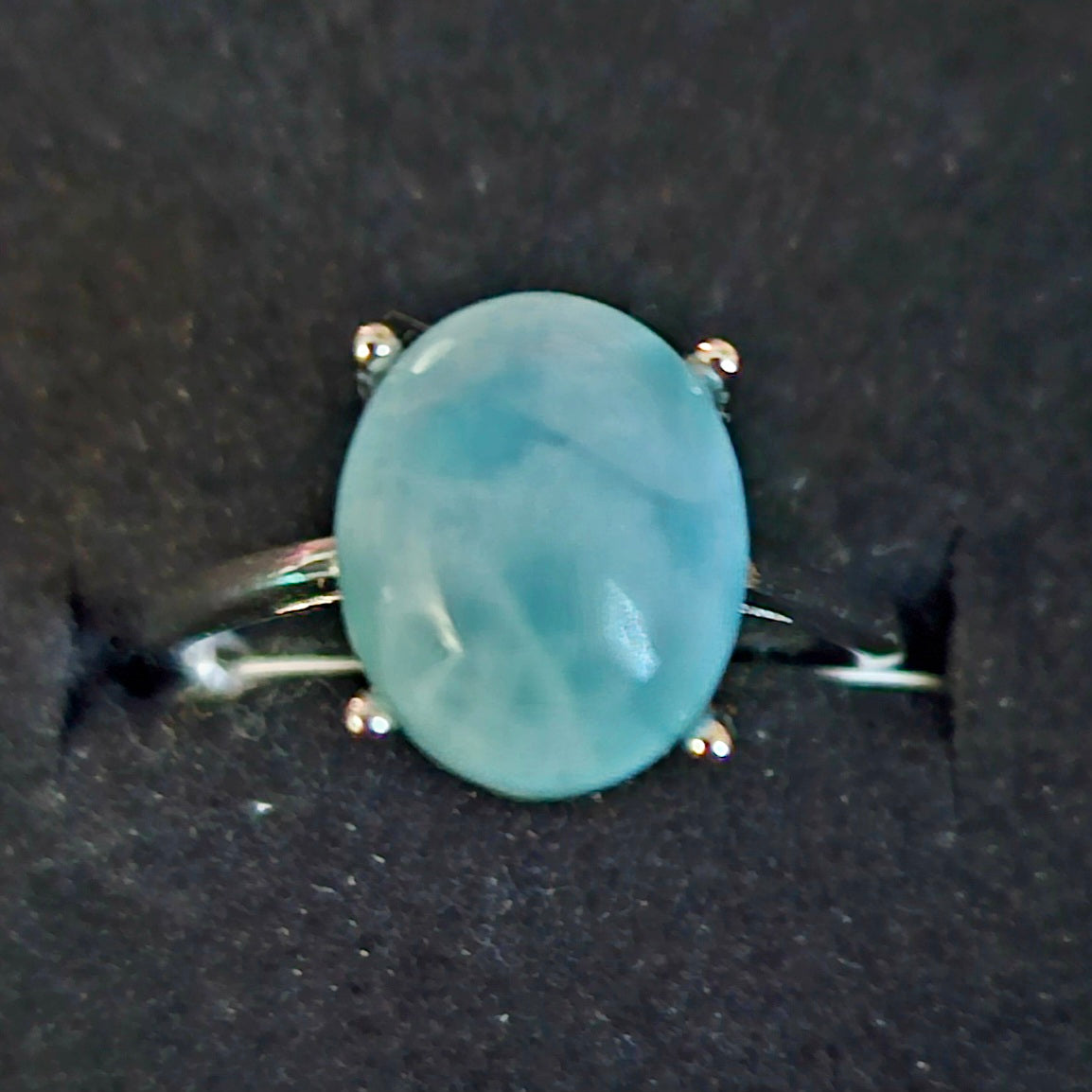 Larimar rings