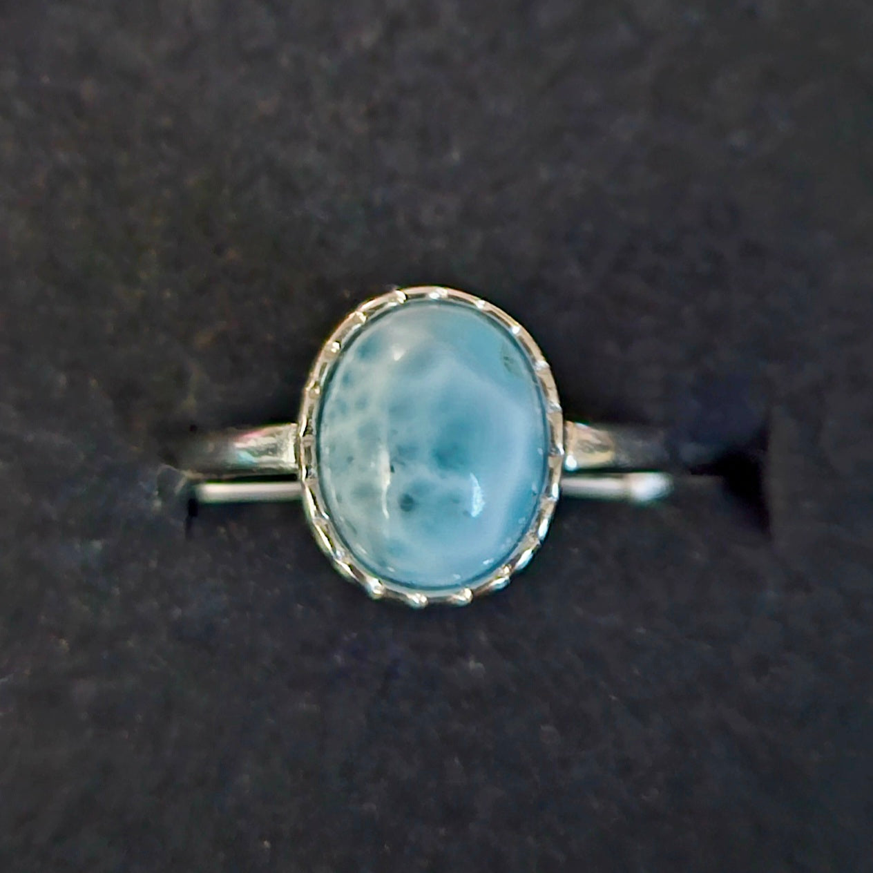 Larimar rings