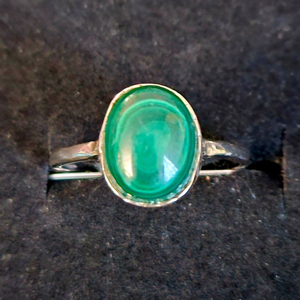 Malachite rings