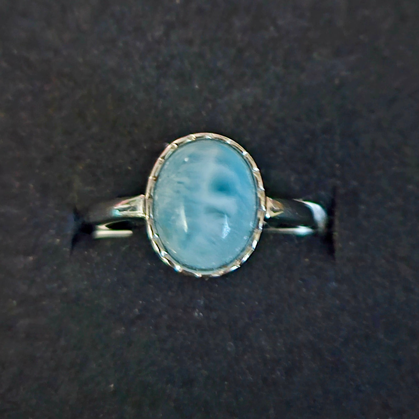 Larimar rings