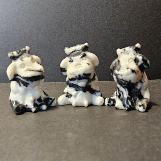 Zebra Stone Cows- 2.4" (larger)