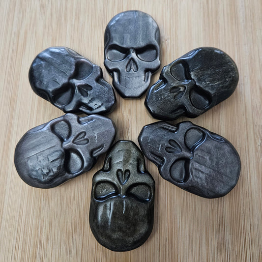 Obsidian American Flag Skulls