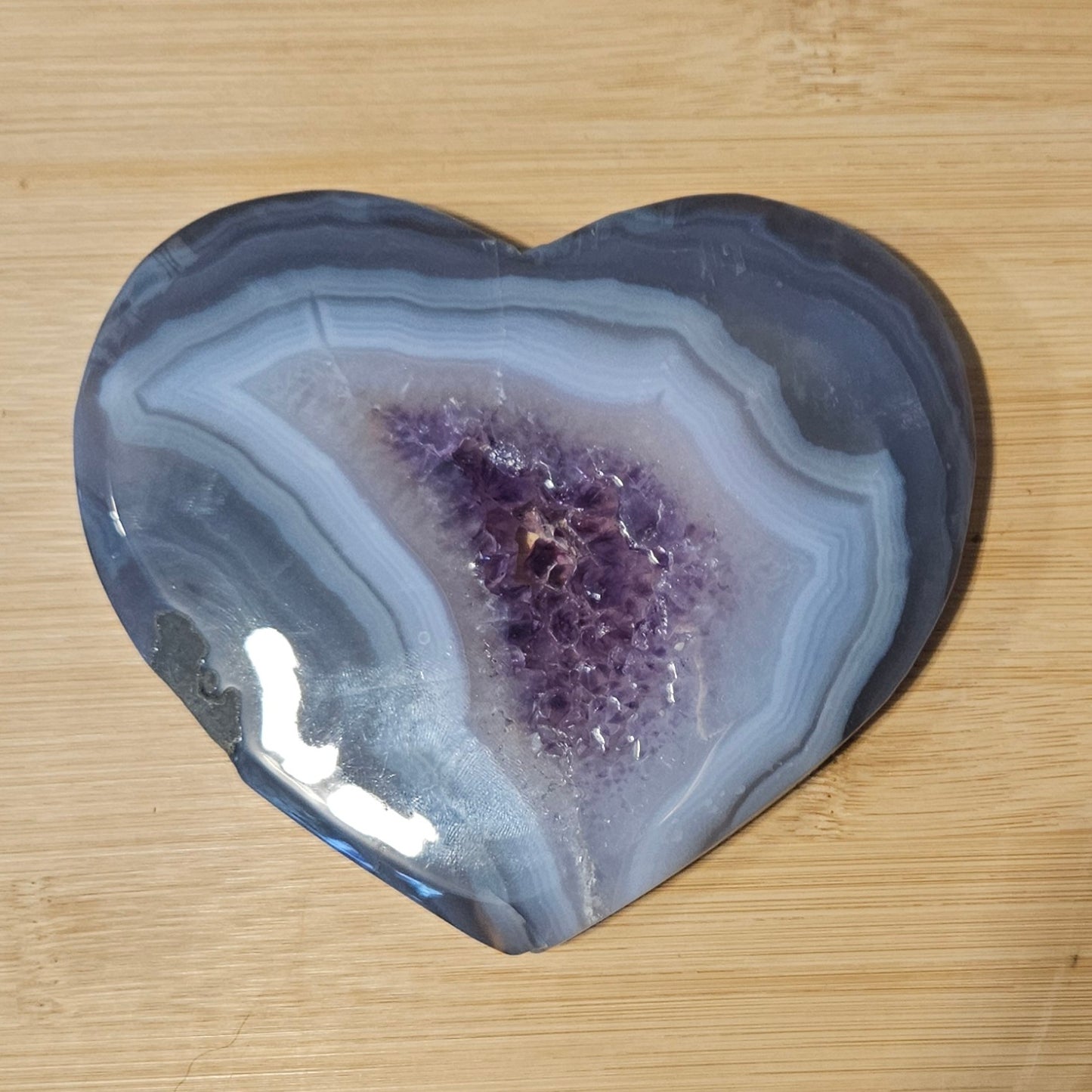 Druzy Amethyst heart