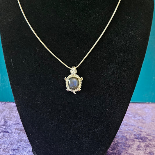 Labradorite Turtle Necklace