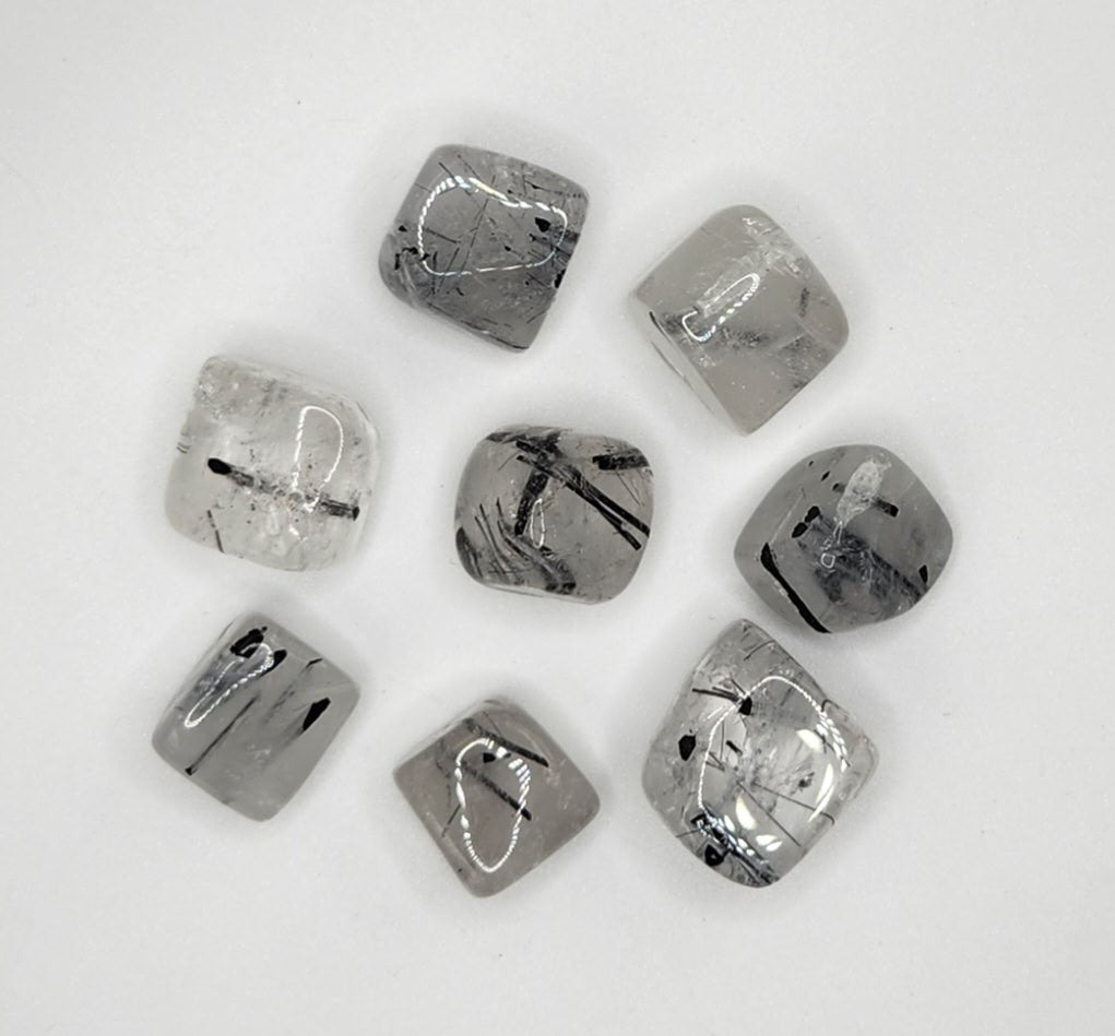 Tourmalinated Quartz tumbled stones